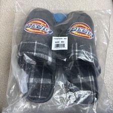 Dickies Performance Memory Foam Plaid Slip-On Slippers Tan Men's