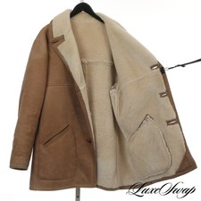 #1 MENSWEAR Anonymous Vintage Natural Tan Sheepskin Shearling Barn Jacket Coat