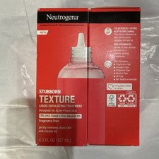 Lot Of 2 Neutrogena Stubborn Texture Liquid Exfoliating Treatment Acne 2x4.3 oz