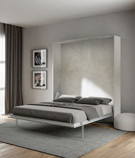 Letto a Scomparsa Verticale Aretusa, 160 cm, Cashmere, Salvaspazio