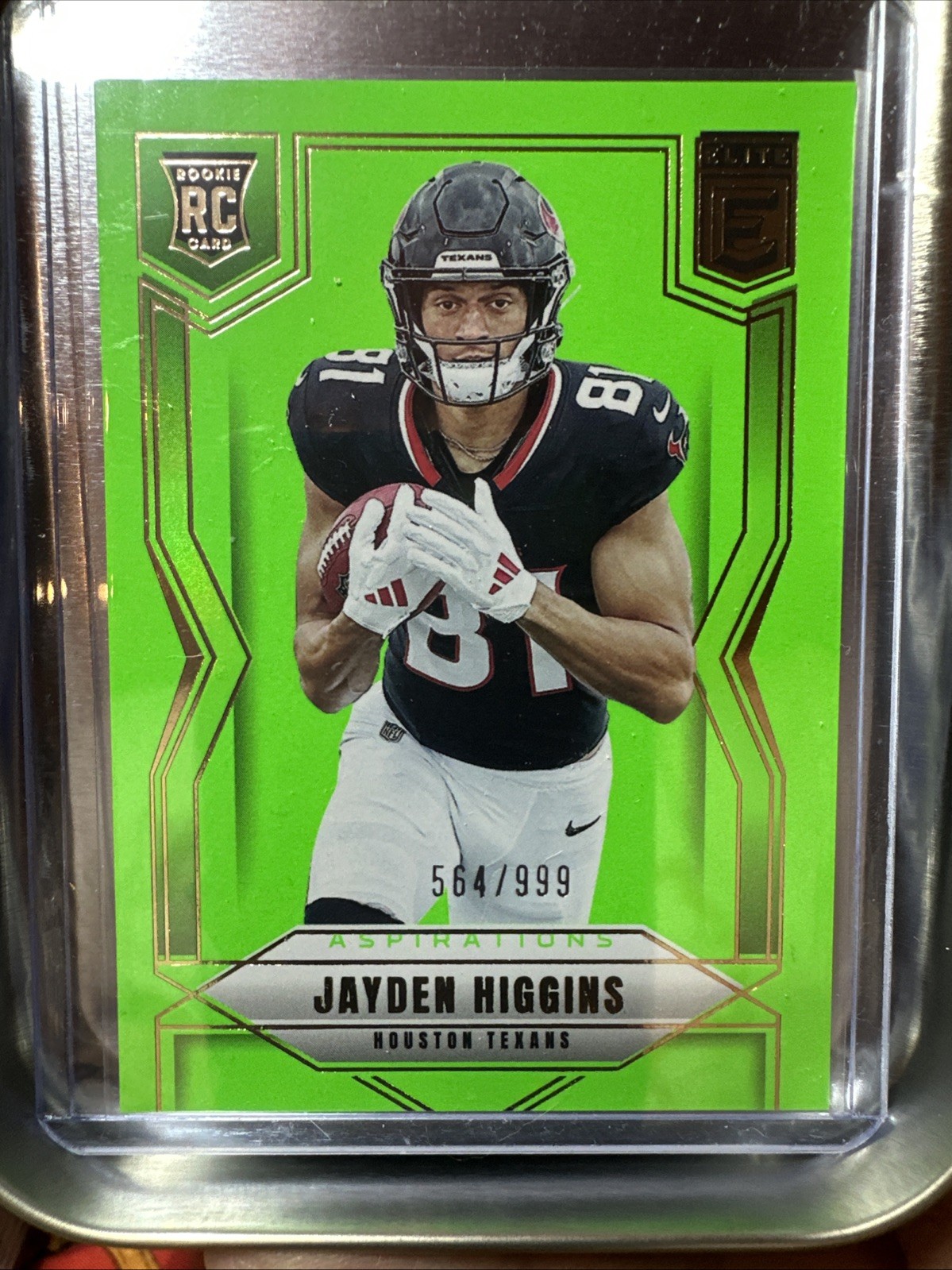 2025 Panini Donruss Elite - Jayden Higgins #134 Aspirations Lime 564/999 (RC)