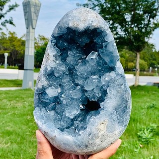 14.98LB High Quality Natural Blue Crystal Cave Quartz Mineral Specimen
