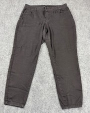 Solotil Women’s Black Skinny Jeans Plus Size 20W Stretch High Rise Ankle Pants