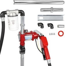 12V DC Fuel Transfer Pump, 15 GPM for Diesel, Gasoline, with Auto Nozzle