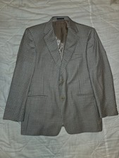 Daniel Cremieux Men's Sport Coat Blazer Two Button Blue Gray Loro Piana Wool 42R