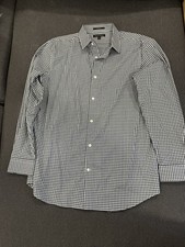 BANANA REPUBLIC Slim Fit Button Down Multi Color Check Dress Shirt Men's Size XL