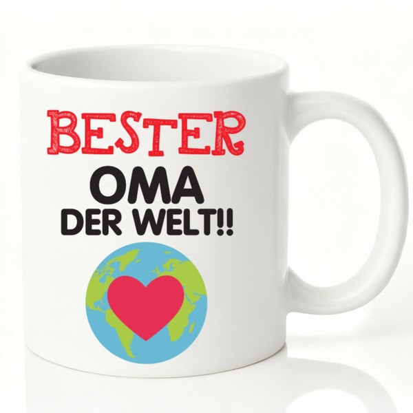 Kaffeetasse Beste Oma Der Welt Globus Herz Geschenk Geburtstag Weihnachten-image