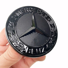 57mm Black Flat Hood Ornament Badge Emblem For Mercedes-benz C-class W205 W213 57mm Black Flat Hood Ornament Badge Emblem For Mercedes-benz C-class W205 W213