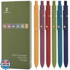 Ddaowanx Gel Pens, 6 Pcs 0.5mm Quick Dry Black Ink Pens Fine Point Smooth Wri