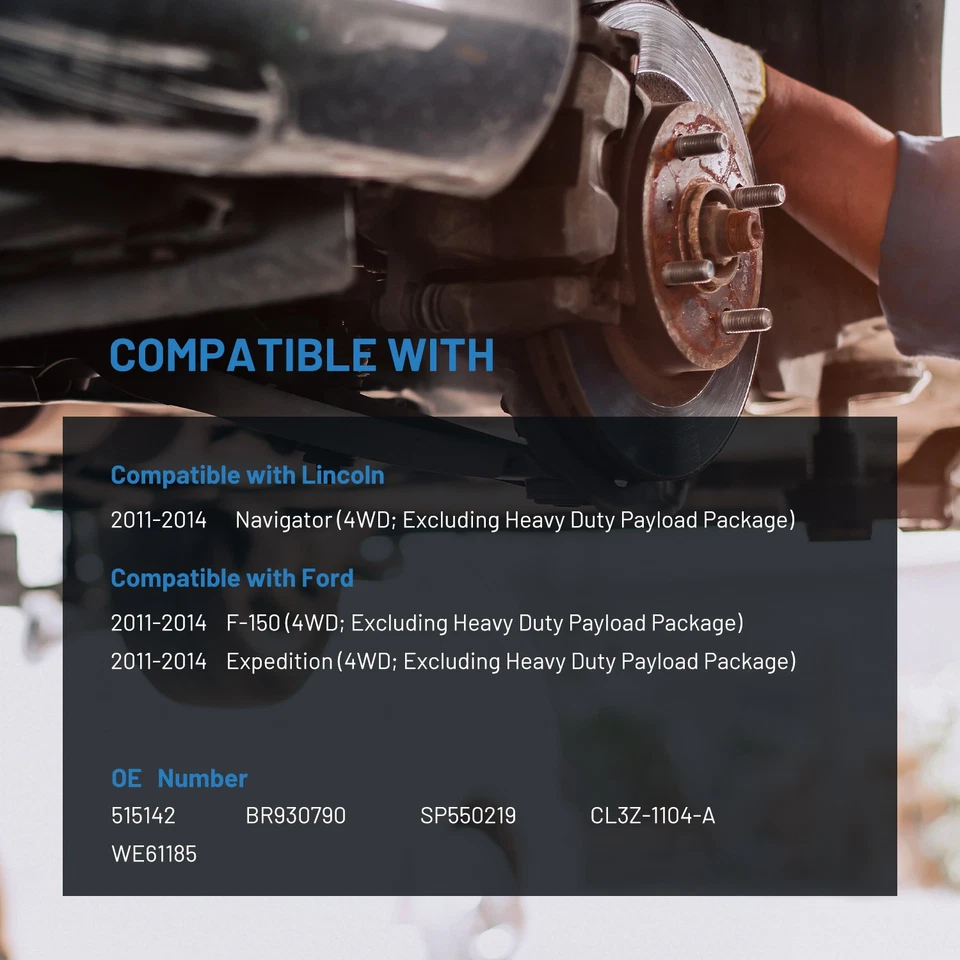 Pair 515142 Wheel Bearing Hub Front 4WD For 2011-2014 Ford F-150 Expedition 4x4 - Image 2 of 4