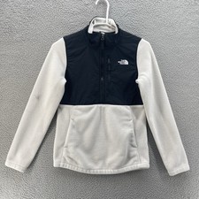 The North Face Fleece Women Extra Small Black White Sherpa Quarter Zip Pullover