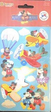 Vintage DISNEY MICKEY  MINNIE MOUSE IN THE AIR SCRAPBOOK STICKERS Sandylion New