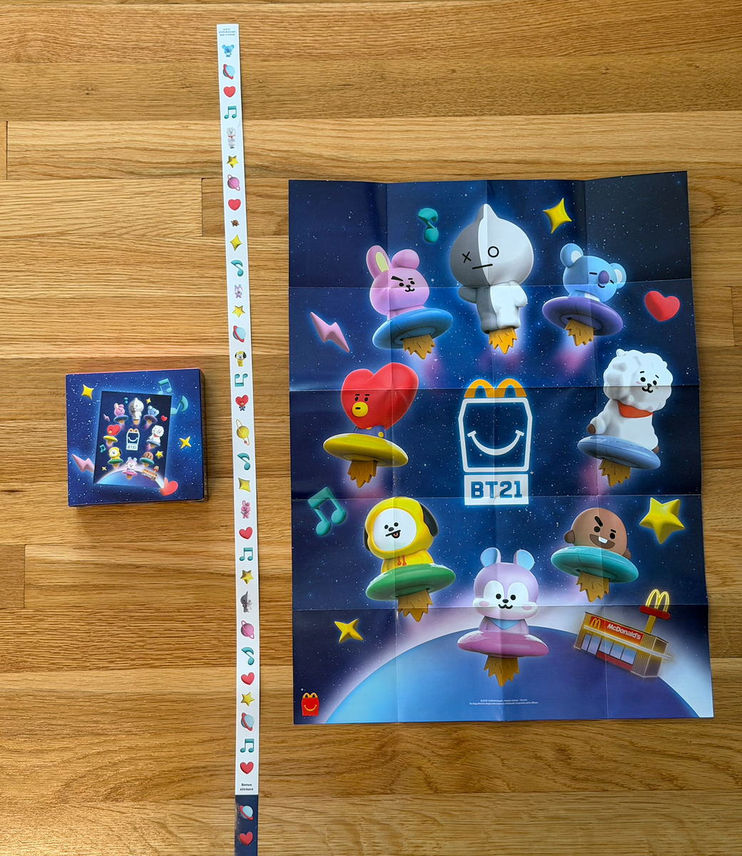 💜 2026 McDonald's X BT21 BTS Happy Meal Single or Set of 10