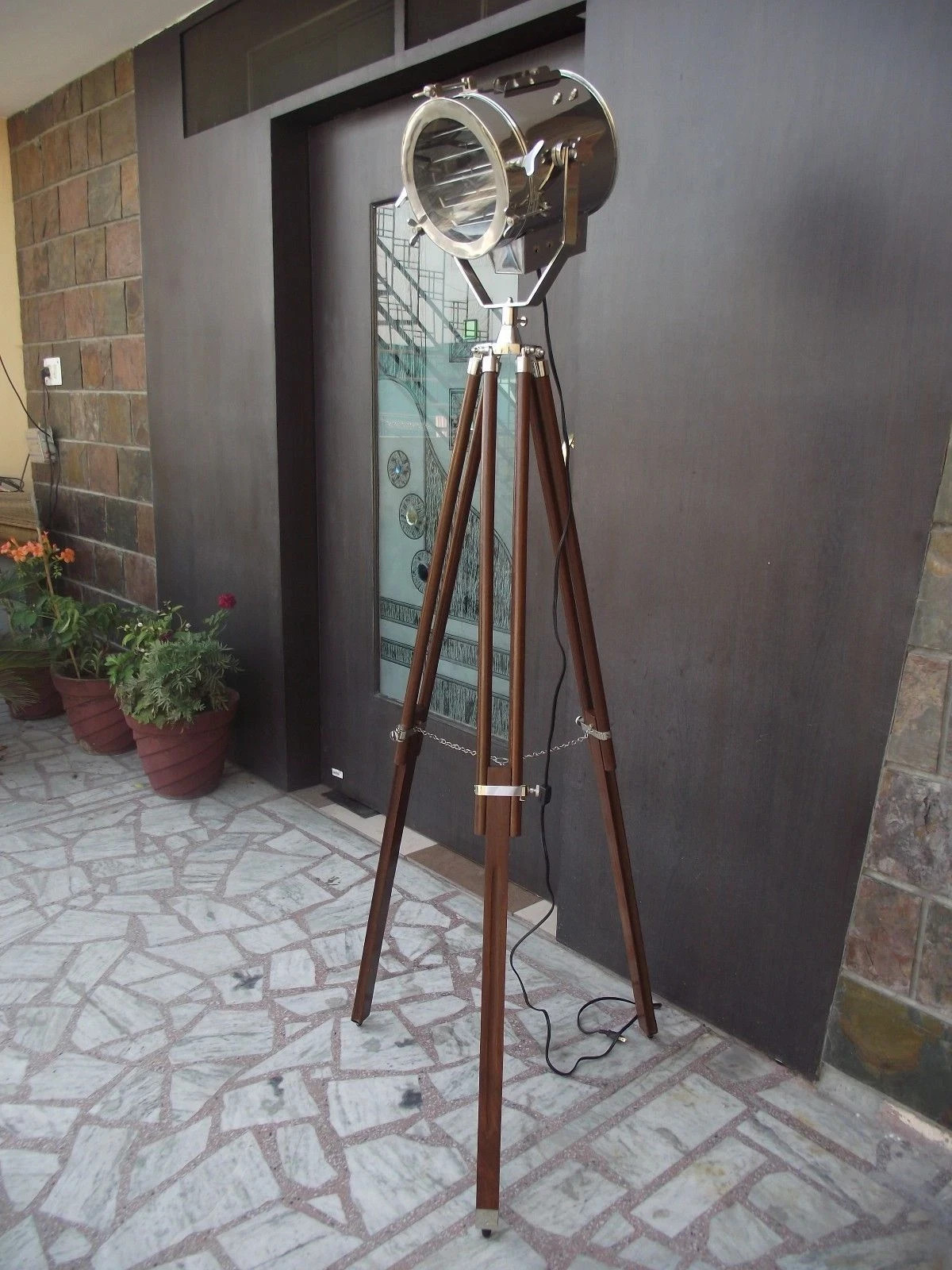 Lampada da terra per studio fotografico faretto con treppiede in legno suppor...