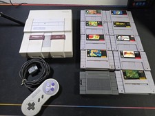 Super Nintendo Lot Of 9 Games, Console Cleaner, Console, & Controller. UNTESTED