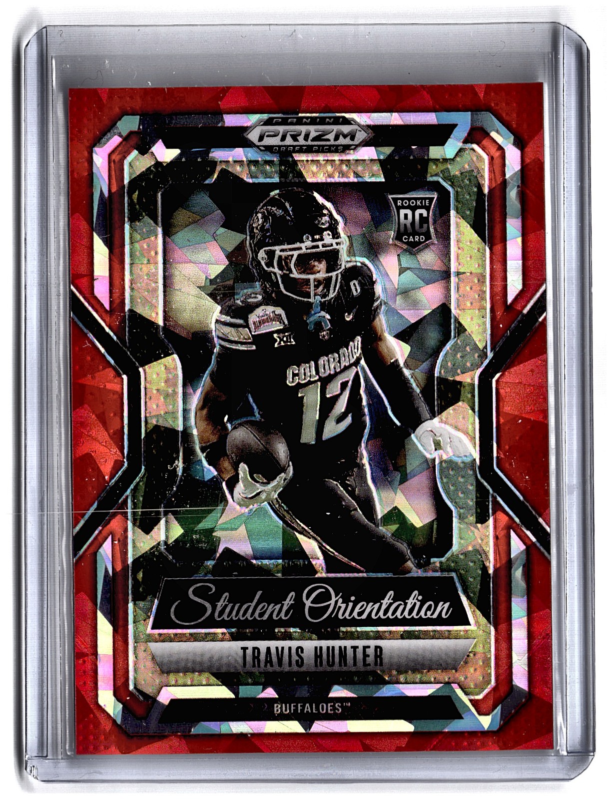 2025 Panini Prizm Draft Picks #7 Travis Hunter Student Orientation Red Ice