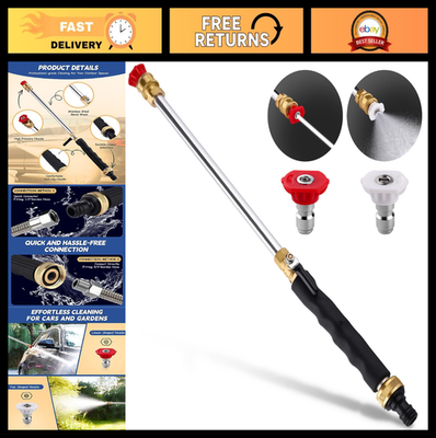 #ad Upgraded Jet Nozzle Power Washer for Garden Hose 2 High Pressure Nozzles amp; Qui $47.99