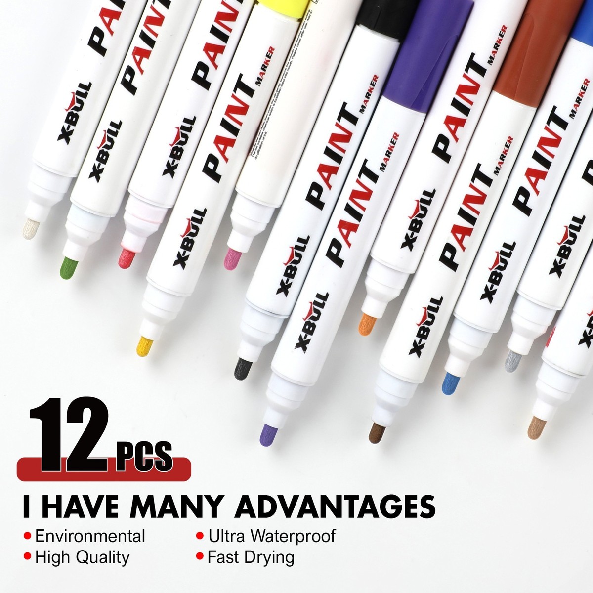 Stylo Marqueur De Peinture Permanent Étanche Pneu De Voiture Bande De - Foto 5