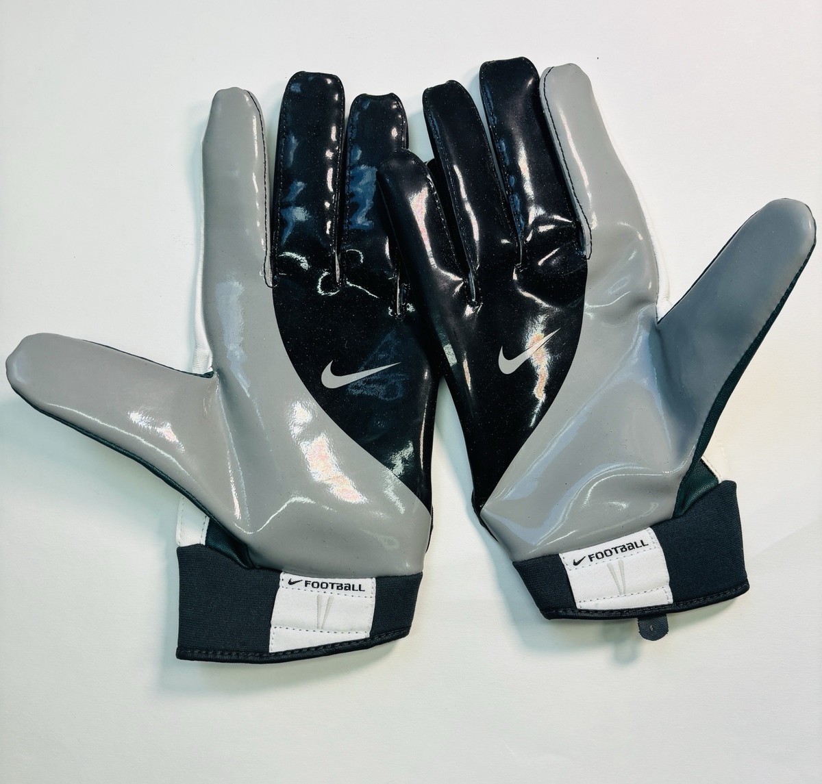 VINTAGE Nike Magnigrip Elite Remix NFL Football Gloves Green/White