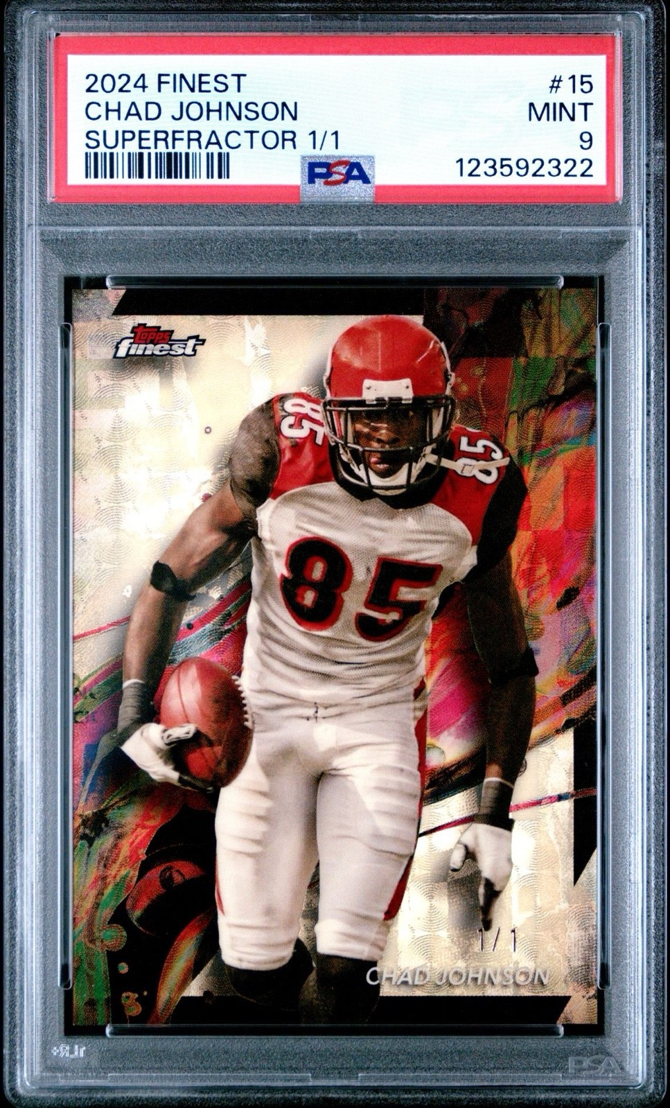2024 Topps Finest -  Chad Johnson #15 SuperFractor 1/1 PSA 9