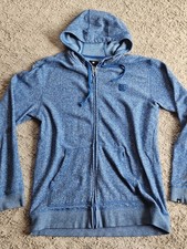 DC Shoes Co. Hoodie Mens Full Zip Light Blue Gray Casual Active Size Large