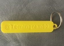 Tom Ingram 80 BTCC RACING YELLOW keyring.
