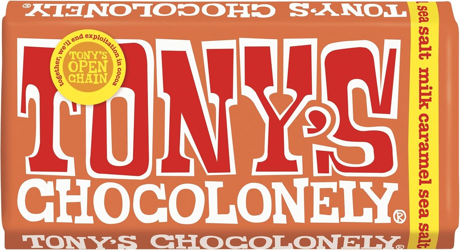 Tonys Chocolonely Milk Chocolate Caramel Sea Salt - Pack of 3 (180g each) - Image 5