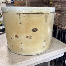 1950s Slingerland Radio King 20x15 Cocktail Bass Drum Shell white MOP Floor Tom