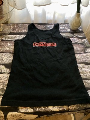 #ad Painkiller Tommy Castro Brand 2007 VTG Black Tank Top Sexy Size S M? HTF Goth $5.00