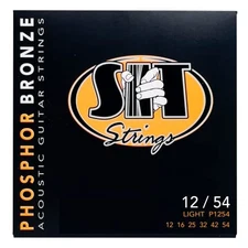  Phosphor Bronze Acoustic Guitar Strings (S.I.T.), Light 12-54, Light (12-54)