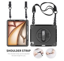 ZtotopCases Premium PU Leather Denim Black Case for iPad Pro 13 Inch 2024