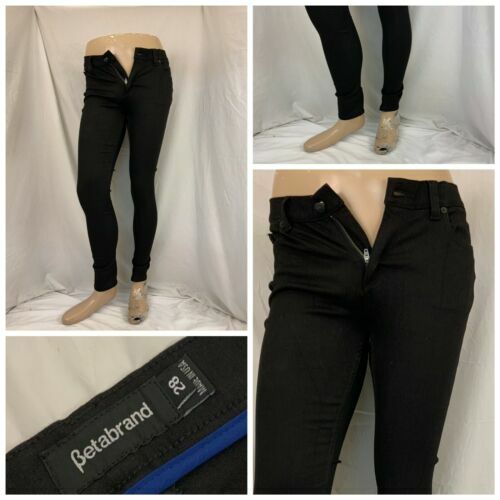 betabrand cigarette pants Yoga Dress Pant Skinny Women's M Black Ankle Zip while front Betabrand Cigarette Dress Pant Yoga