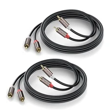 RCA Cable, 2-Male to 2-Male RCA Audio Stereo Subwoofer Cable [2Pack,Hi-Fi Sou...