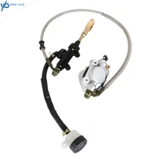 NEW Rear Hydraulic Brake Assembly Caliper Master Cylinder For Go Kart Golf cart