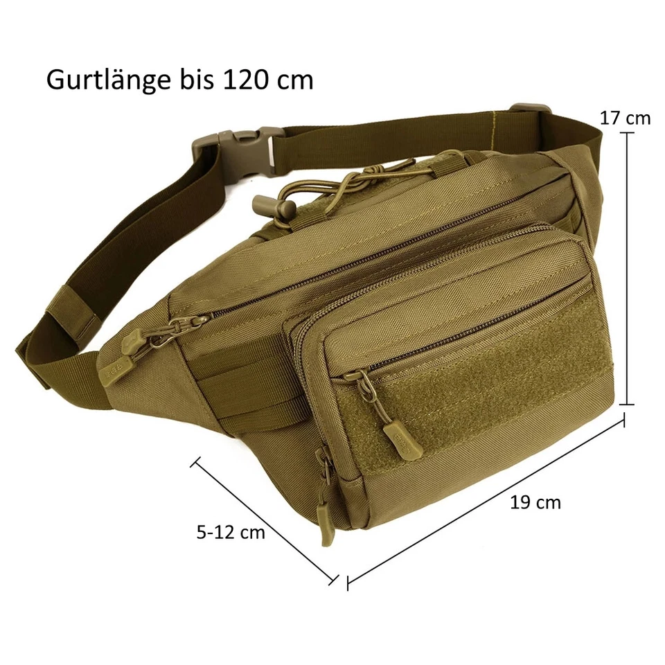 XXL Trekking Gürteltasche Militär Molle Hüfttasche Bauchtasche Big Army Hip Bag - Bild 2 von 4