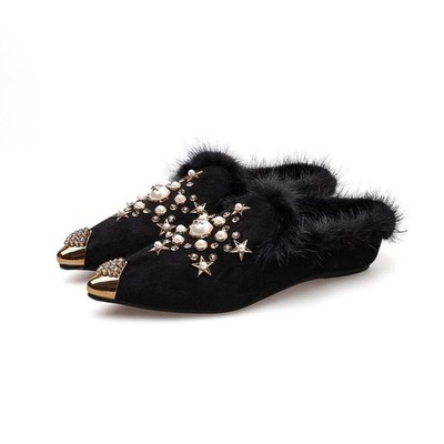 ballerine mocassini scarpe basse classiche nero pelo eleganti comodi 1013 |  eBay
