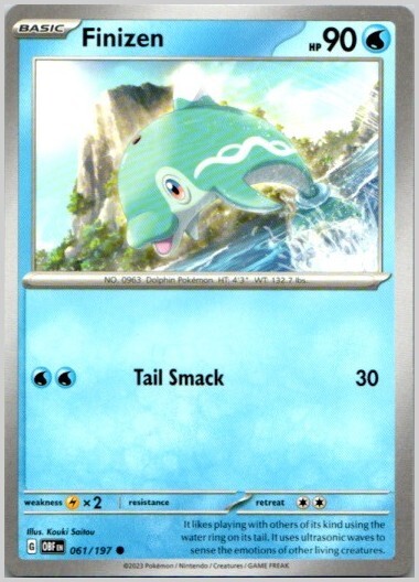 2023 Pokemon Finizen 061/197 Common TCG Card 90 HP