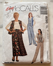 Vintage McCall  s Pattern 8295 Women  s Top Vest Pants  Skirt Size 16-18-20 Cut