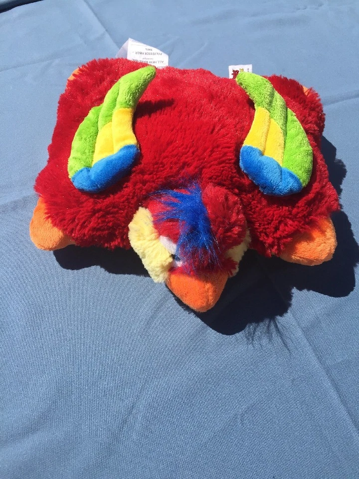 PILLOW PETS PEE WEE 11" TROPICAL PARROT Child's KID NAP TIME STUFFED ANIMAL - Image 2 of 4