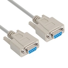 15M 45FT 9 Pin Serial Null Modem Cable Cross Female to Female RS232 DB9 F-F
