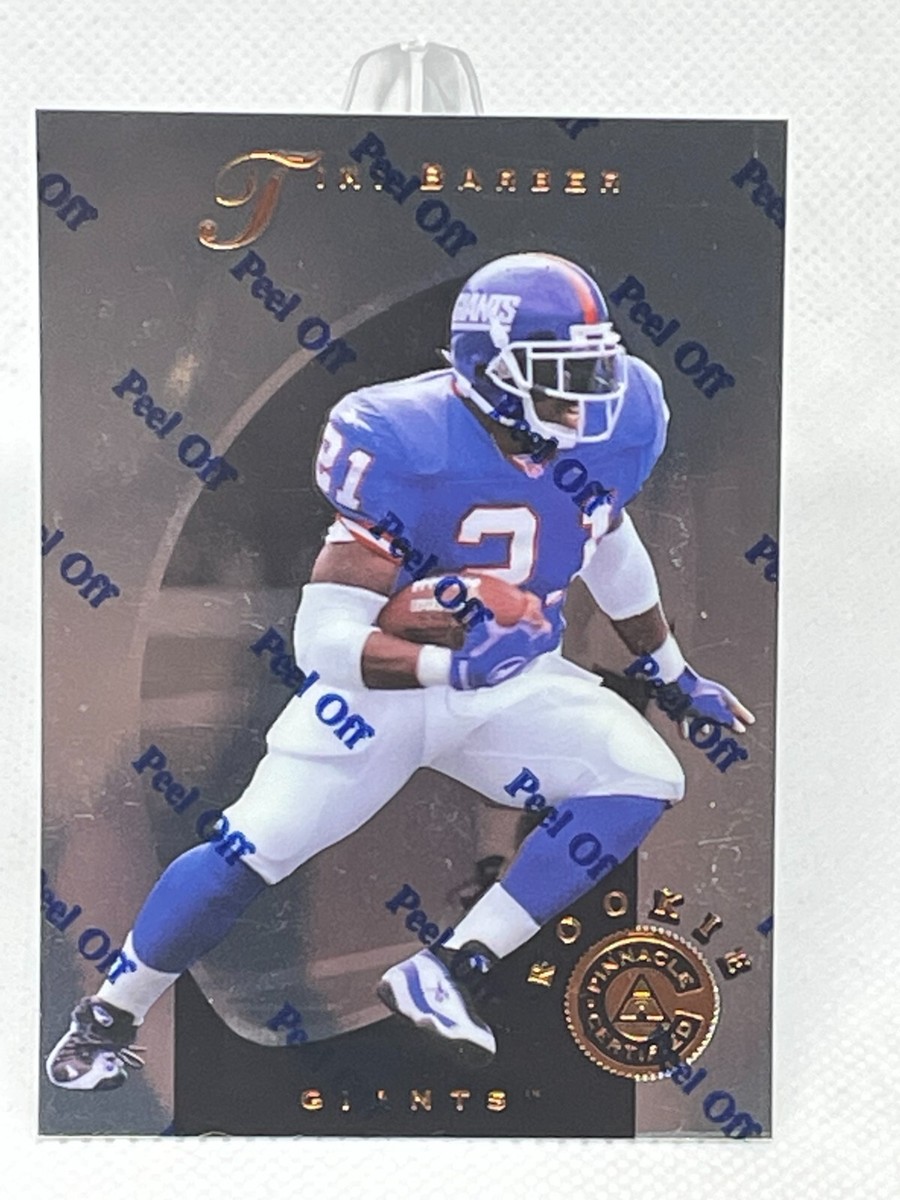 ヴォルカニック・ロケット　EU　イタリア語版1stシークレット　FOTB Tiki Barber 1997 Pinnacle Certified #129 Rookie Card w/ Protective