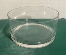 Wide Glass Cylinder Vase, 4" Tall x 8" Wide Flower Glass Vase, Cylinder Glass