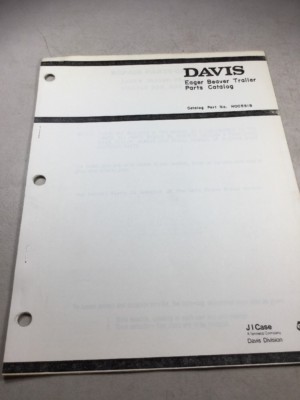 Davis Eager Beaver Models 3DS, 8DS, 12DS Trailer Parts Catalog