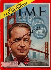 1955 Time June 27 - Dag Hammarskjold; United Nations; $64,000 Question;Ben Hogan