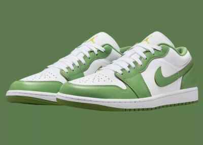 Air Jordan 1 Low SE Men's Multi Size White/Chlorophyll-Lightening HF4823-100