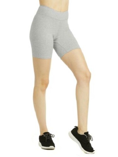 Cotton Biker Shorts With Wide Waistband 