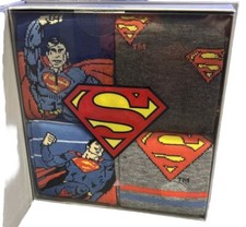 SUPERMAN Crew Socks Polly, Spandex 4 Pack Unisex Size 6-12 DC Comics New