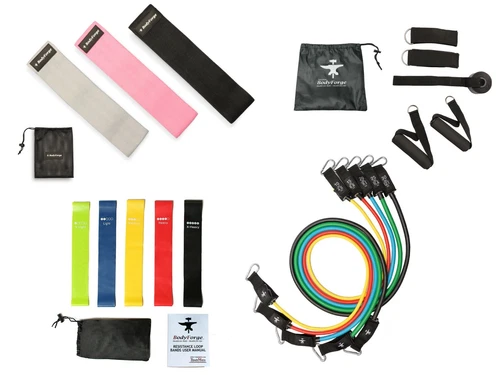BodyForge Eco-Friendly Resistance Loop, Hip, Tube Bands Exercise Sets & Bundles