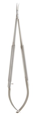 Micro Scissors, 6'' (15.2 cm), Curved Blades 8 mm, Round Handles, Premium