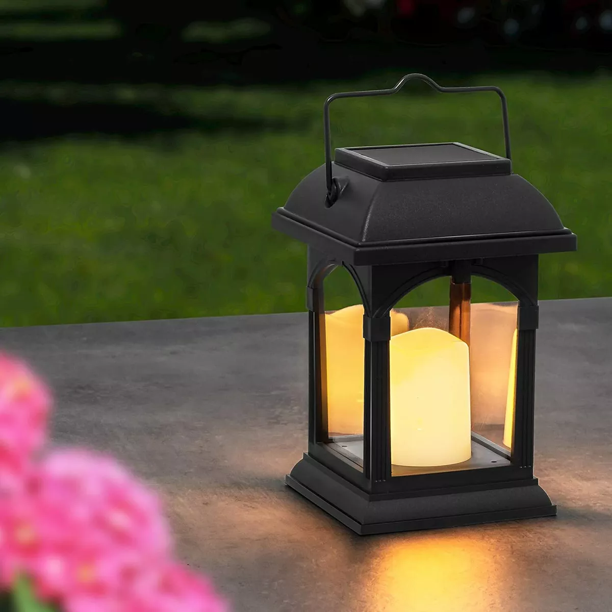 Solar flickering candle lantern online